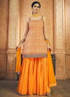 Mustard Colour New Designer Heavy Wedding Wear Salwar Suit Collection DRS113
